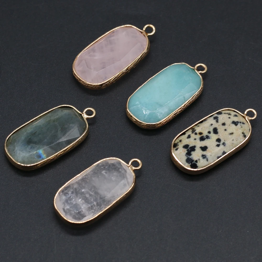10PCS Wholesale Natural Semi-precious Stone Rectangular Gold-plated Faceted Pendant Handmade DIY Necklace Bracelet Jewelry Gift
10PCS Wholesale Natural Semi-precious Stone Rectangular Gold-plated Faceted Pendant Handmade DIY Necklace Bracelet Jewelry Gift