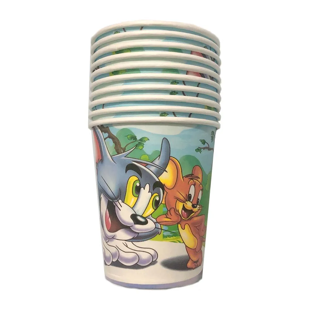 Tom Cat and Jerry Mouse Tableware Party Straws Flags Plates Cups Disposable Tableware For Kids Birthday Supplies Party Decor 
Tom Cat and Jerry Mouse Tableware Party Straws Flags Plates Cups Disposable Tableware For Kids Birthday Supplies Party Decor