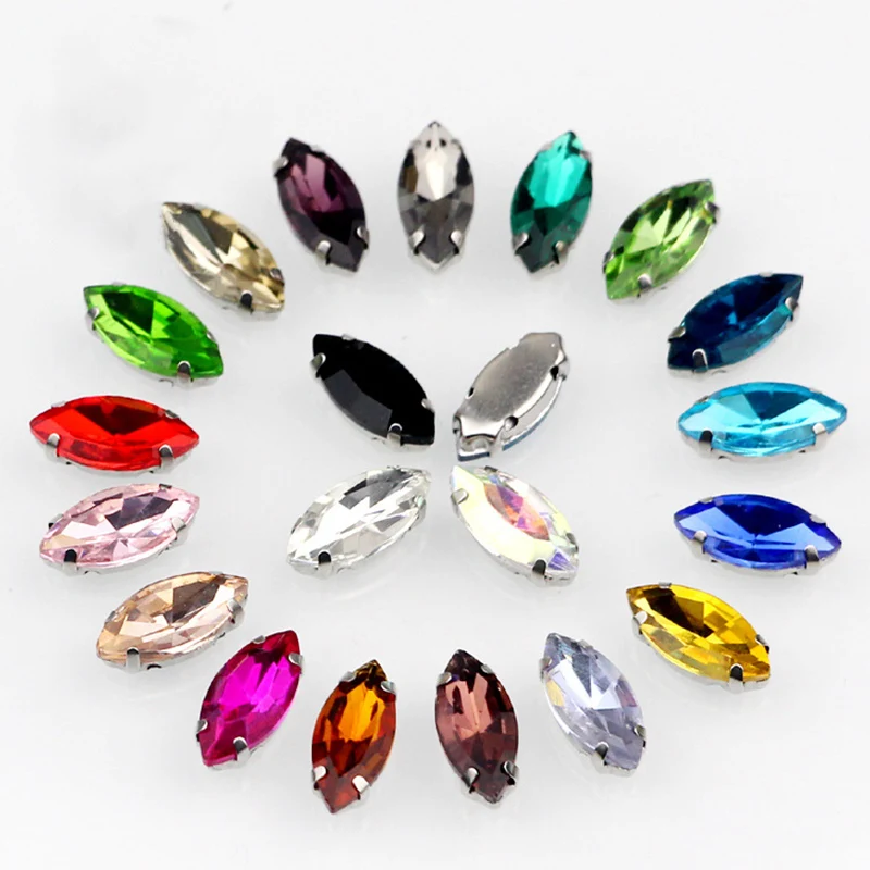 Four Claw Horse Eye Shape AAA+ Crystal Glass Silver Base Flatback Sew On Loose Rhinestones For DIY Apparel Accessories
Four Claw Horse Eye Shape AAA+ Crystal Glass Silver Base Flatback Sew On Loose Rhinestones For DIY Apparel Accessories