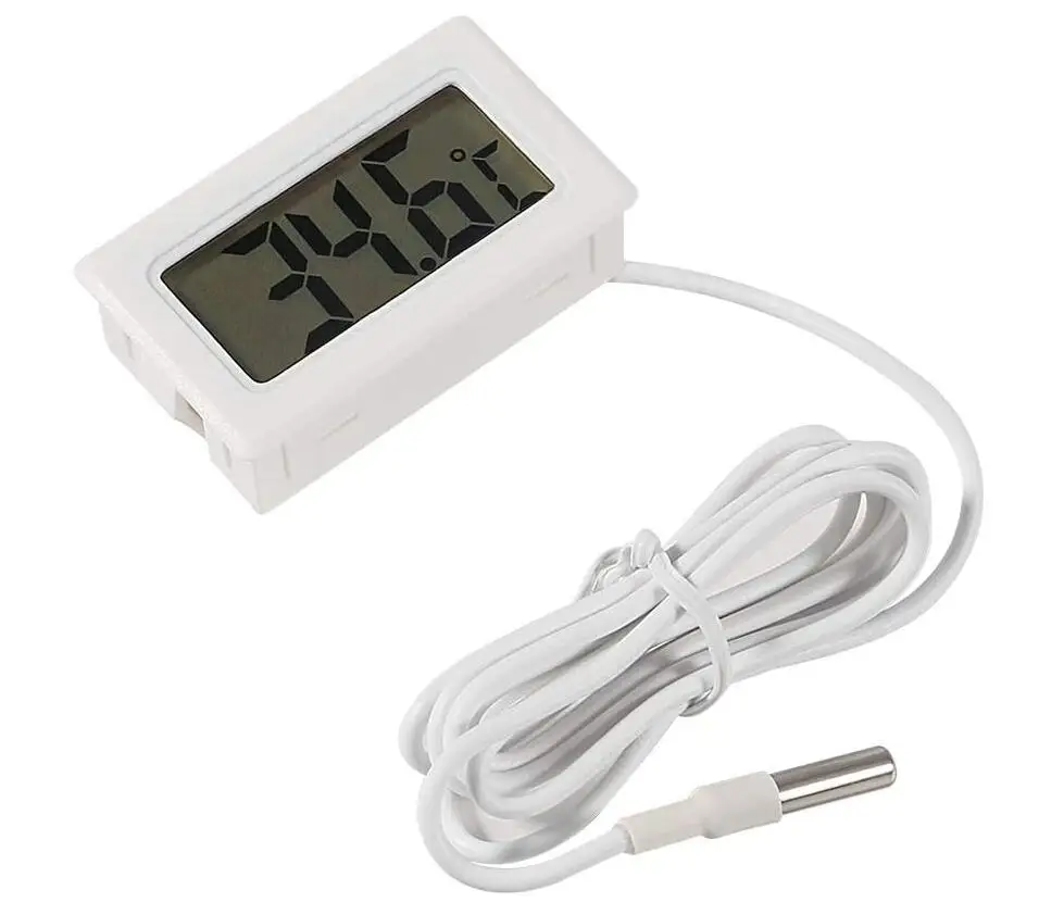 Digital LCD Thermometer Centigrade Temperature Digital LCD Fridge Thermometer White 1M Cable with Probe
Digital LCD Thermometer Centigrade Temperature Digital LCD Fridge Thermometer White 1M Cable with Probe
