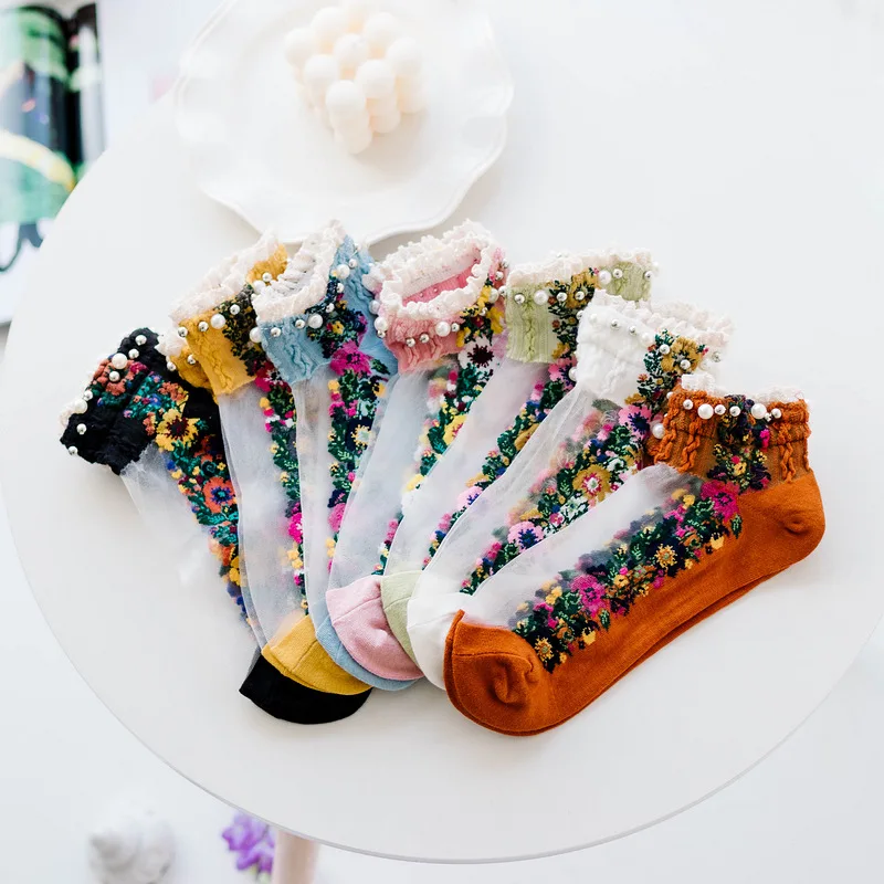 Pearl Hosiery Ankle Socks Mesh Patchwork Cotton Socks Lolita Floral Socks Retro Socks Retro Small Floral Ankle Socks
Pearl Hosiery Ankle Socks Mesh Patchwork Cotton Socks Lolita Floral Socks Retro Socks Retro Small Floral Ankle Socks