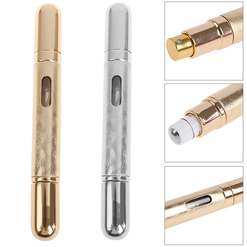12ML Dual-use Perfume Spray Bottle Essential Oil Roller Bottle Empty Aluminum Cosmetic Container Atomizer for Perfume for Travel
12ML Dual-use Perfume Spray Bottle Essential Oil Roller Bottle Empty Aluminum Cosmetic Container Atomizer for Perfume for Travel