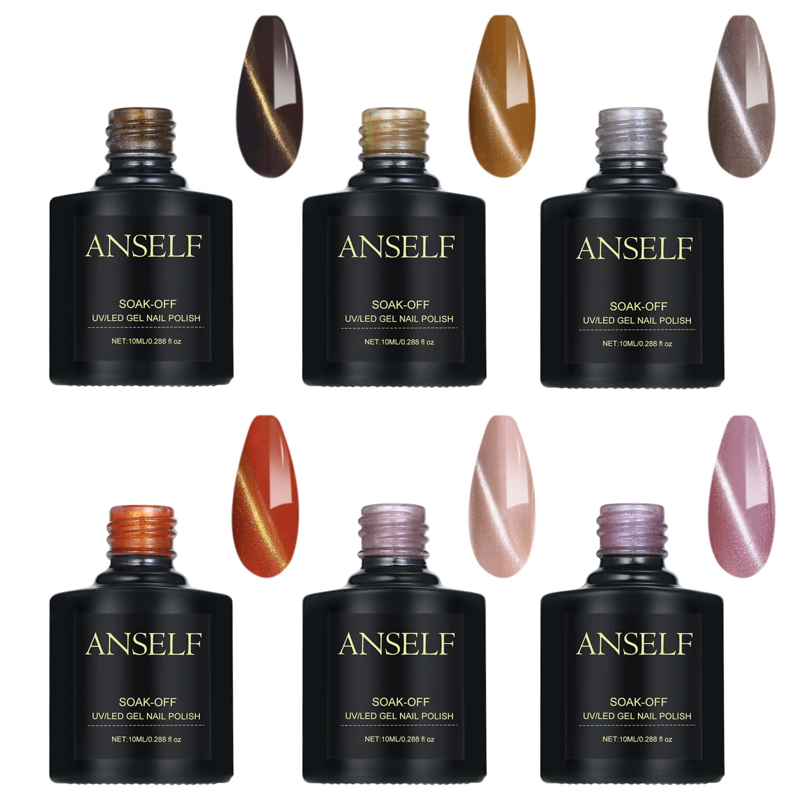 Anself Gel Nail Polish Set Cat Eye Effect Multi-colors Odorless Long Lasting Nail Polish Kit With Double Headed Magnet Stick
Anself Gel Nail Polish Set Cat Eye Effect Multi-colors Odorless Long Lasting Nail Polish Kit With Double Headed Magnet Stick