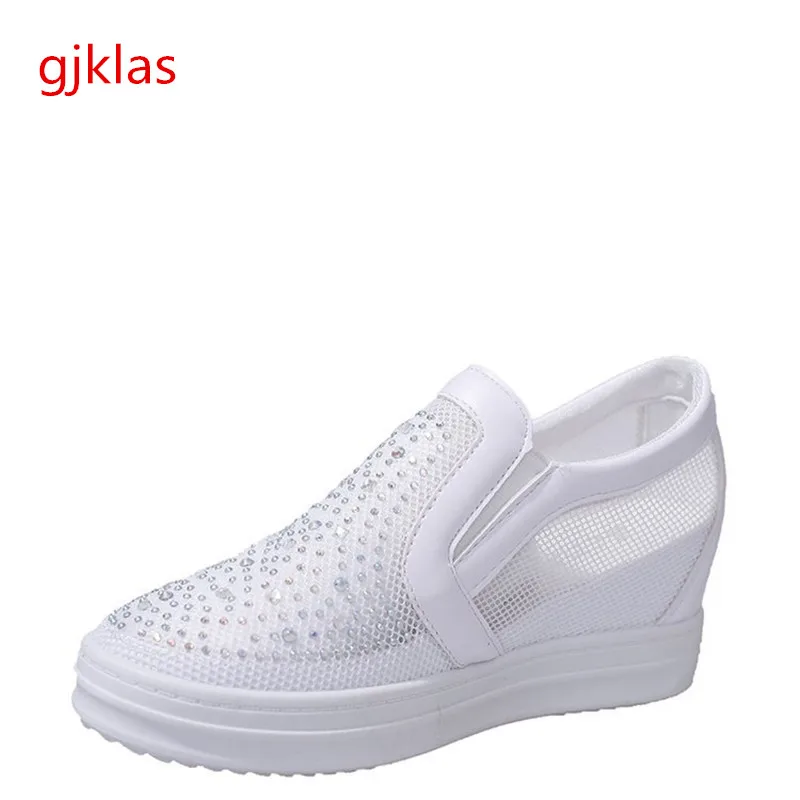 Black White Wedges Shoes for Women Chunky Sneakers Diamond Net Shoes Women Breathable Loafers Casual Sports Shoes Woman Fashion
Black White Wedges Shoes for Women Chunky Sneakers Diamond Net Shoes Women Breathable Loafers Casual Sports Shoes Woman Fashion