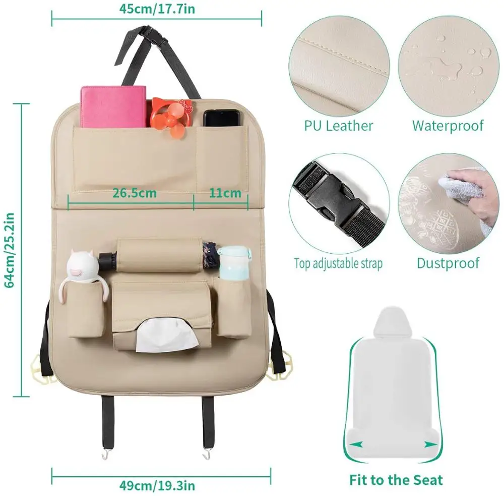 Leather Car Seat Back Organizer Foldable Dining rack Table Tray car seat storage bag Multifunction Storage bag Auto Accessorie
Leather Car Seat Back Organizer Foldable Dining rack Table Tray car seat storage bag Multifunction Storage bag Auto Accessorie