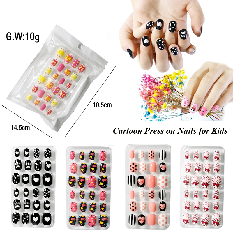 24Pcs/Set Cartoon Nail Tips Full Cover Nail Stickers Nails Dot Unicorn Rainbow Pattern Fake Cartoon Press on Nails for Kids TD60
24Pcs/Set Cartoon Nail Tips Full Cover Nail Stickers Nails Dot Unicorn Rainbow Pattern Fake Cartoon Press on Nails for Kids TD60