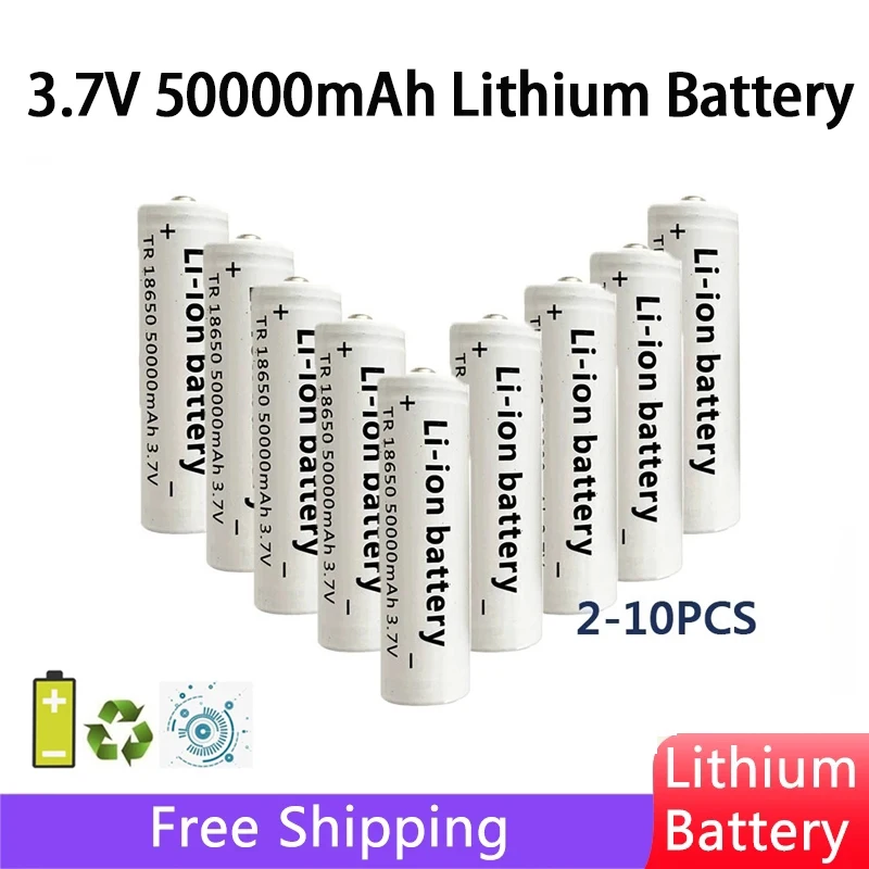 2021 Hot 18650 Battery 50000mAh Consumer Electronics 3.7V Rechargeable Lithium Ion Battery for LED Flashlight Electronic Product
2021 Hot 18650 Battery 50000mAh Consumer Electronics 3.7V Rechargeable Lithium Ion Battery for LED Flashlight Electronic Product