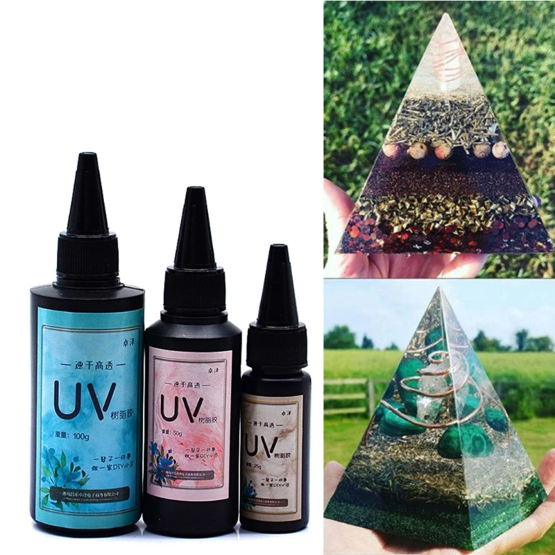 UV Resin Ultraviolet Curing Epoxy Resin Hard Crystal Clear Resin Jewelry Making 19QB