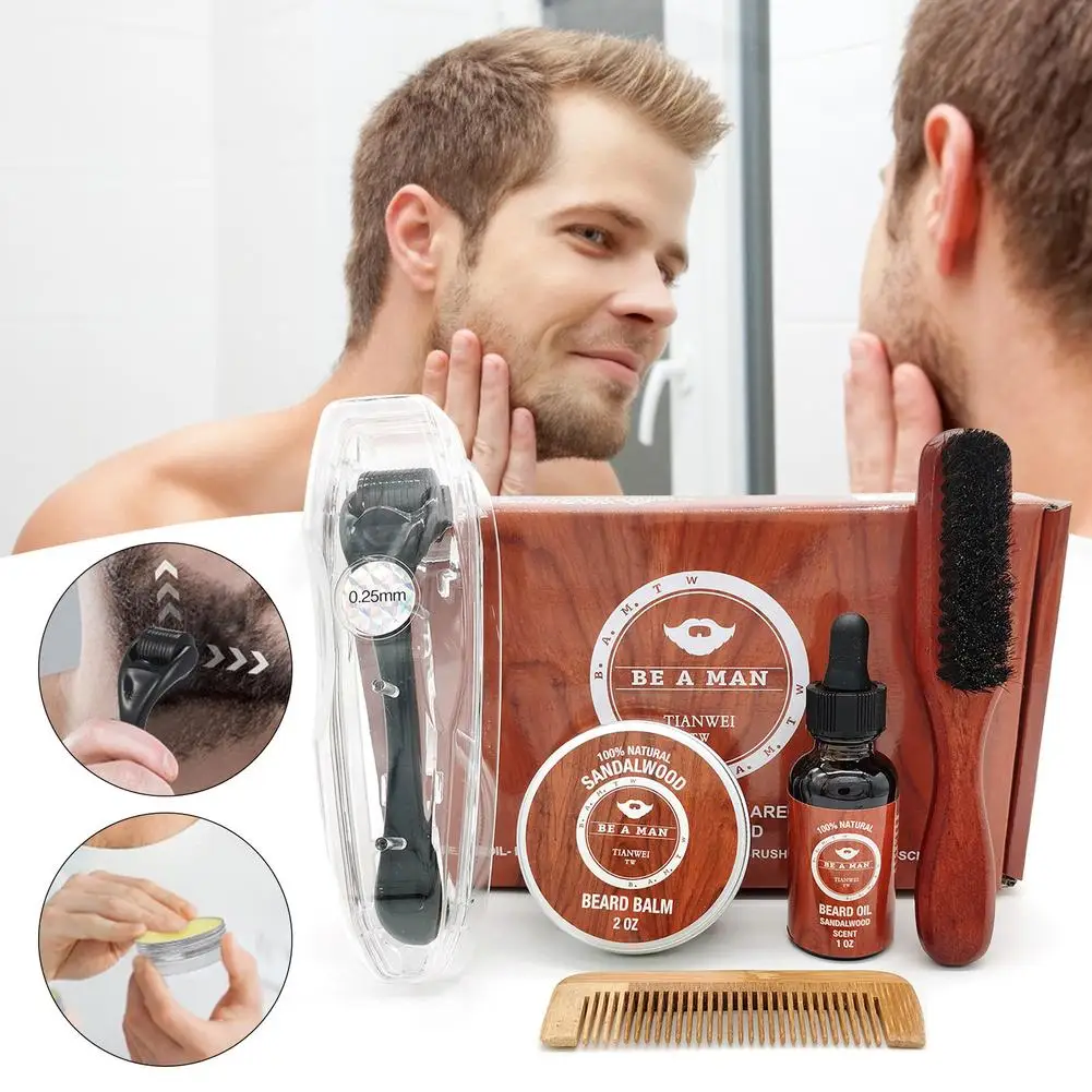 Naturally Harmless Beard Growth Roller Set Complete Beard Grooming Care Gift Set Men Beard Growth Essence Nourishing Spray Beard
Naturally Harmless Beard Growth Roller Set Complete Beard Grooming Care Gift Set Men Beard Growth Essence Nourishing Spray Beard