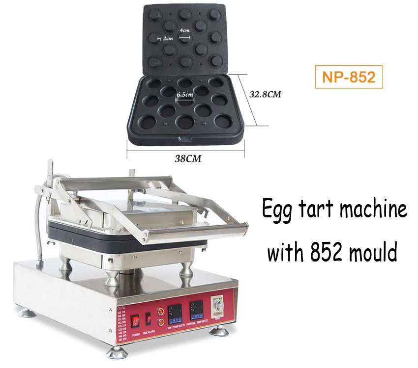 Model 852 Commercial Use Nonstick 110v 220v Electric 12pcs Round Mini Tart Shells Machine Tartlets Baker Egg Tart Maker
Model 852 Commercial Use Nonstick 110v 220v Electric 12pcs Round Mini Tart Shells Machine Tartlets Baker Egg Tart Maker