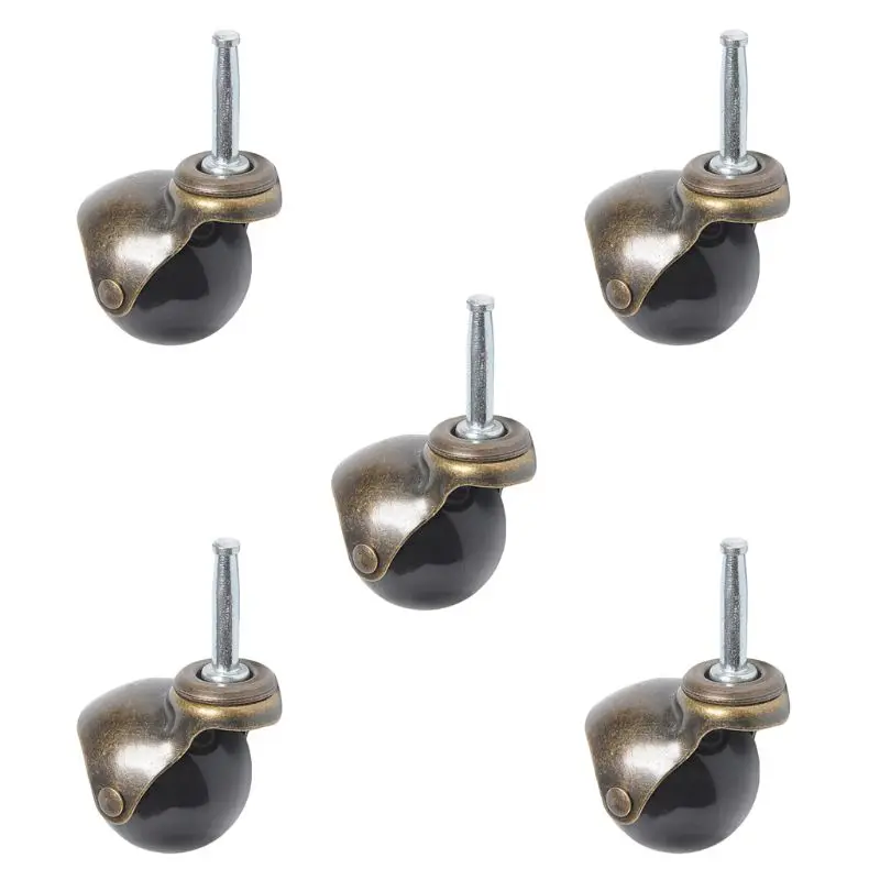 5Pcs/set Swivel Caster Wheels Antique Brass Ball Caster with Long Stem High Capacity for Furniture Replacement
5Pcs/set Swivel Caster Wheels Antique Brass Ball Caster with Long Stem High Capacity for Furniture Replacement