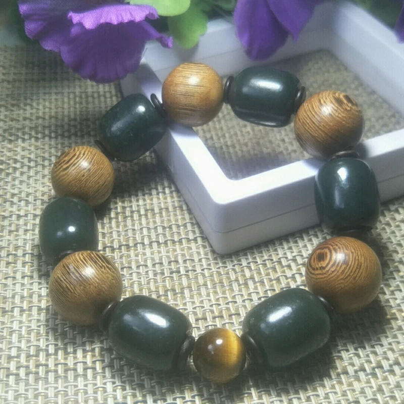 Natural Hetian Jade Bucket beads and Wooden beads Jade Bracelet Jewelry Fine Jewelry Lucky Auspicious Amulet Jade Bracelet
Natural Hetian Jade Bucket beads and Wooden beads Jade Bracelet Jewelry Fine Jewelry Lucky Auspicious Amulet Jade Bracelet