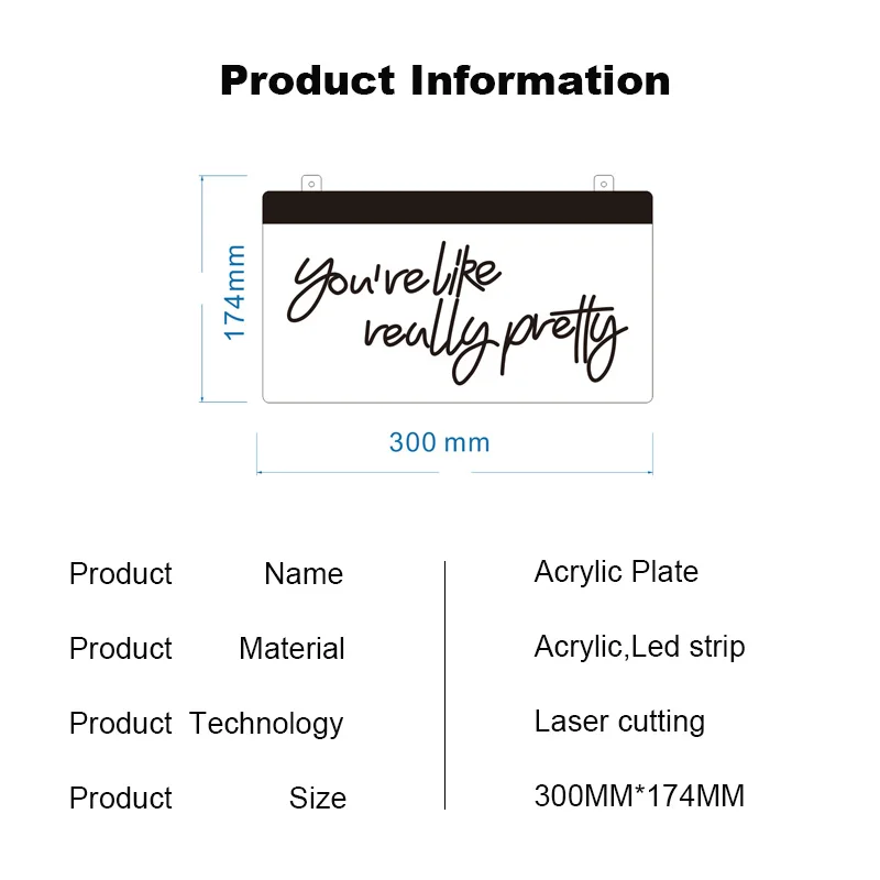 Custom neon sign Led Acrylic Plate Full Color Light You're Like Really Pretty Visual Artwork Club Wall Hanging Decor Pub Neon 
Custom neon sign Led Acrylic Plate Full Color Light You're Like Really Pretty Visual Artwork Club Wall Hanging Decor Pub Neon