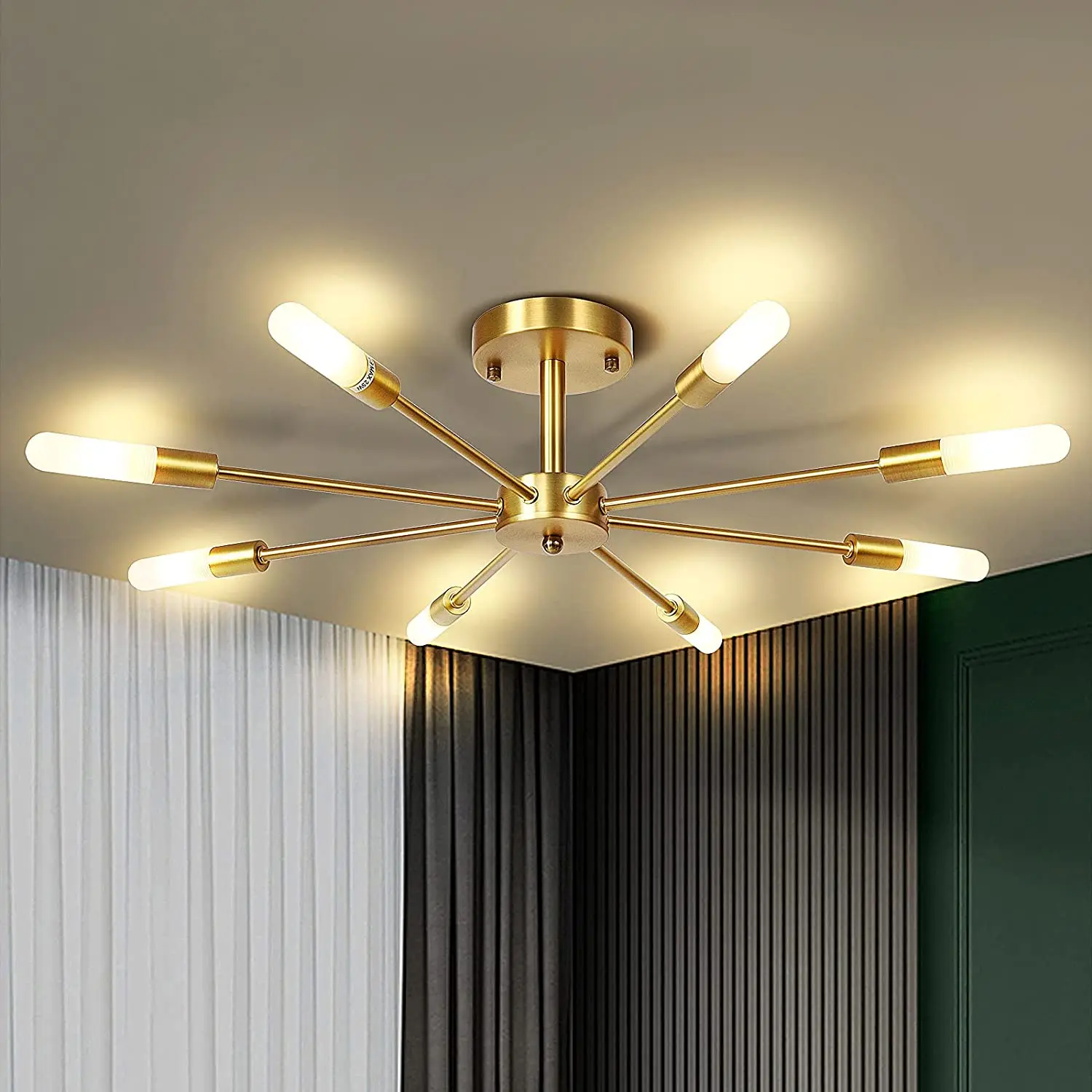 Ceiling Light Fixture 8-Light Ceiling Lamp Frosted Glass Lampshade G9 Socket for Living Room Bedroom Dining Table
Ceiling Light Fixture 8-Light Ceiling Lamp Frosted Glass Lampshade G9 Socket for Living Room Bedroom Dining Table