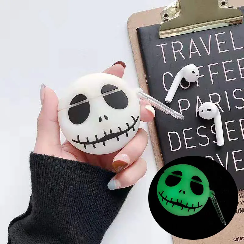 For AirPod 2 Case 3D Luminous Skull Bone Cartoon Soft Silicone Wireless Earphone Cases For Apple Airpods Case Cute Cover Funda
For AirPod 2 Case 3D Luminous Skull Bone Cartoon Soft Silicone Wireless Earphone Cases For Apple Airpods Case Cute Cover Funda