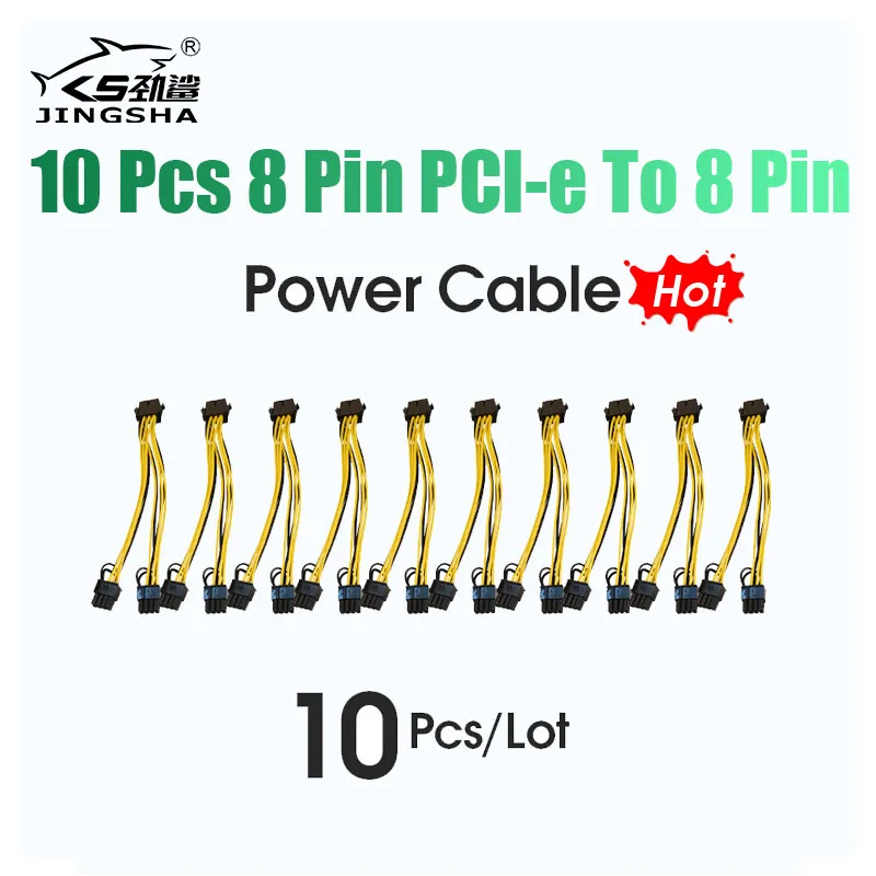 10 Pcs 8 Pin PCI-e To 8 Pin (6+2) PCI-e (Female To Male) GPU Power Cable 212mm For graphics card mining motherboard
10 Pcs 8 Pin PCI-e To 8 Pin (6+2) PCI-e (Female To Male) GPU Power Cable 212mm For graphics card mining motherboard