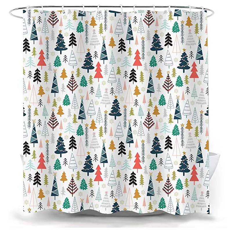 Christmas Shower Curtain Colorful Christmas Tree Xmas Holiday Decorations Waterproof Polyester Fabric Bathroom Curtain
Christmas Shower Curtain Colorful Christmas Tree Xmas Holiday Decorations Waterproof Polyester Fabric Bathroom Curtain