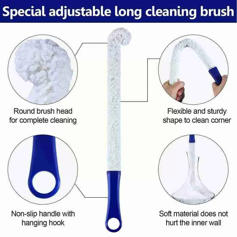 Soft Foam Wine Bottle Brush Decanter Stemware Glasses Set Flexible Brush Bar Dust Cleaner Cleaning Win O2F4
Soft Foam Wine Bottle Brush Decanter Stemware Glasses Set Flexible Brush Bar Dust Cleaner Cleaning Win O2F4