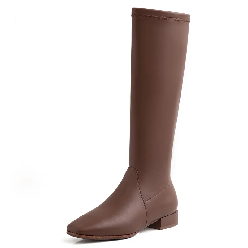 FOREADA Square Toe Low Heel Riding Boots Women Real Leather Knee High Boots Block Heel Long Boots Zip Lady Shoes Winter Black 40
FOREADA Square Toe Low Heel Riding Boots Women Real Leather Knee High Boots Block Heel Long Boots Zip Lady Shoes Winter Black 40