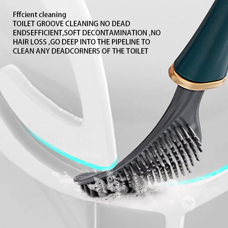 Silicone Brush Head Toilet Brush Wall-Mounted Automatic Opening And Closing Bathroom Cleaning Brush Set No Dead Corner Wash
Silicone Brush Head Toilet Brush Wall-Mounted Automatic Opening And Closing Bathroom Cleaning Brush Set No Dead Corner Wash