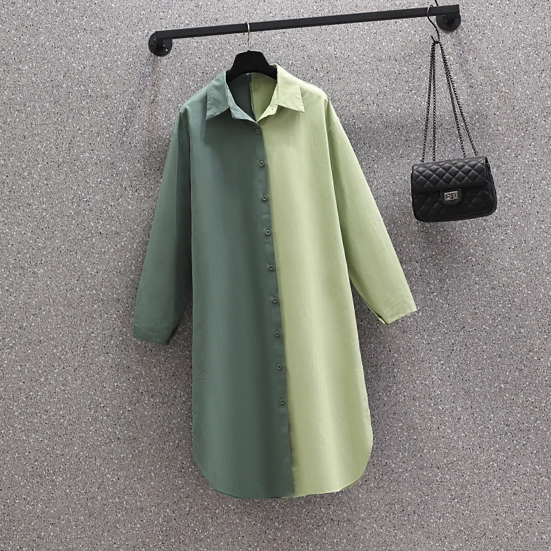 personality Patchwork Shirt Dress Loose Single Breasted Casual Dresses Turn-Down Collar Long Sleeve Dress Autumn Vestidos chic
personality Patchwork Shirt Dress Loose Single Breasted Casual Dresses Turn-Down Collar Long Sleeve Dress Autumn Vestidos chic