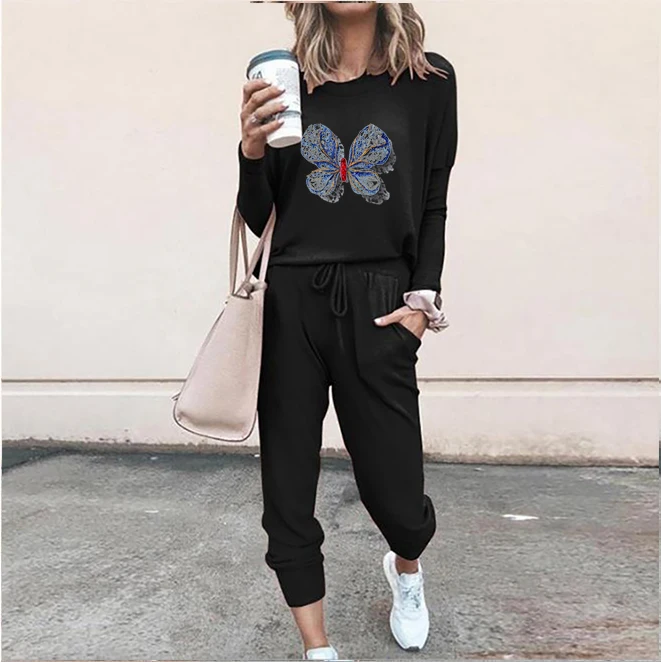Spot spring new cross-border European and American women's loose solid color long sleeve leisure suit
Spot spring new cross-border European and American women's loose solid color long sleeve leisure suit