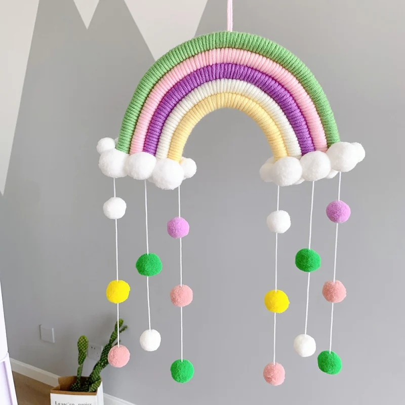 INS Baby Room Wall Hanging Decoration Handmade Woven Rainbow Ornaments Kids Crib Netting Tent Decorative Ornaments Photo props
INS Baby Room Wall Hanging Decoration Handmade Woven Rainbow Ornaments Kids Crib Netting Tent Decorative Ornaments Photo props