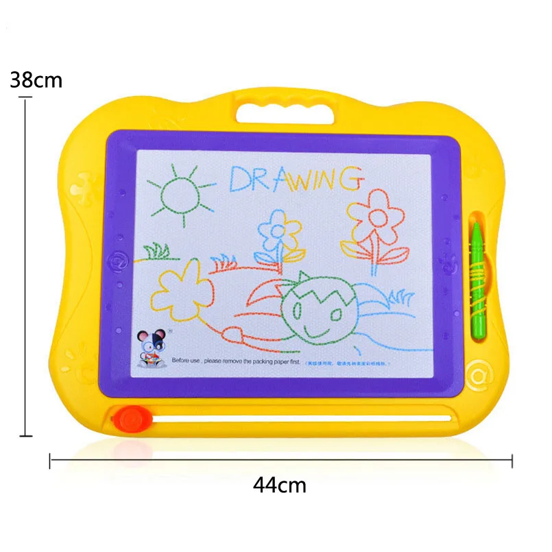 44*38cm Big Size Magnetic Drawing Graffiti Board Toys Kids Sketch Pad Cartoon Painting With Pen Toy Learning Reusable Toy
44*38cm Big Size Magnetic Drawing Graffiti Board Toys Kids Sketch Pad Cartoon Painting With Pen Toy Learning Reusable Toy