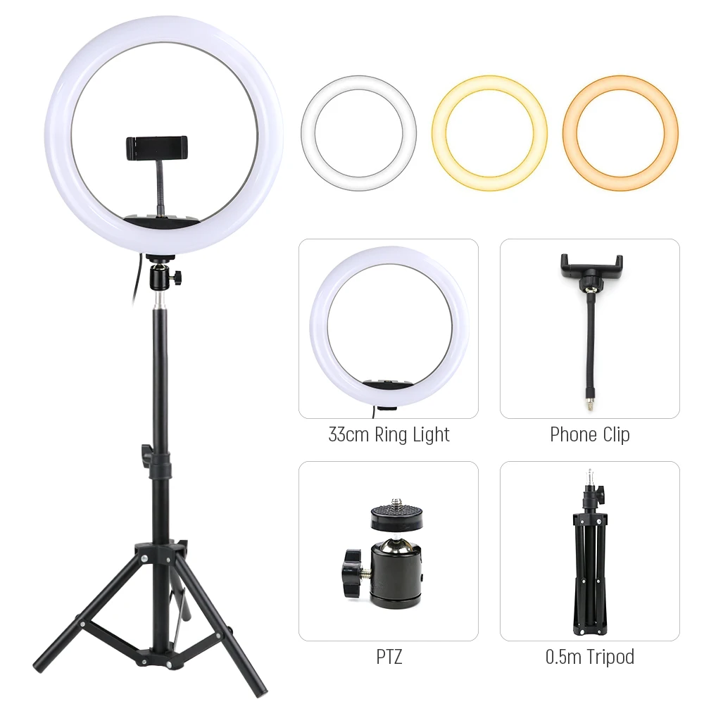 33cm 13 Inch LED Lamp Ring Light Photography Lighting With Tripod Stand Dimmable For Youtube Video Live Stream Photo Studio
33cm 13 Inch LED Lamp Ring Light Photography Lighting With Tripod Stand Dimmable For Youtube Video Live Stream Photo Studio