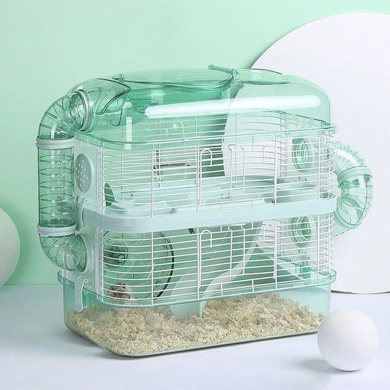 Hamster Cage Super Large Villa Anti-escape Double-layer Gold Wire Bear Cage Large Nest Luxury House Hamster Full Set of Supplies
Hamster Cage Super Large Villa Anti-escape Double-layer Gold Wire Bear Cage Large Nest Luxury House Hamster Full Set of Supplies