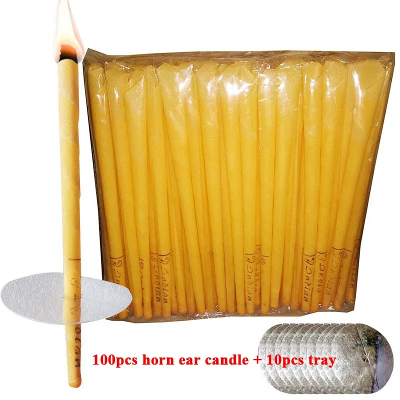 100Pcs/Set Ear Cleaner Wax Removal Ear Candles Treatment Care Healthy Horn with Earplugs Horn plug D30 
100Pcs/Set Ear Cleaner Wax Removal Ear Candles Treatment Care Healthy Horn with Earplugs Horn plug D30