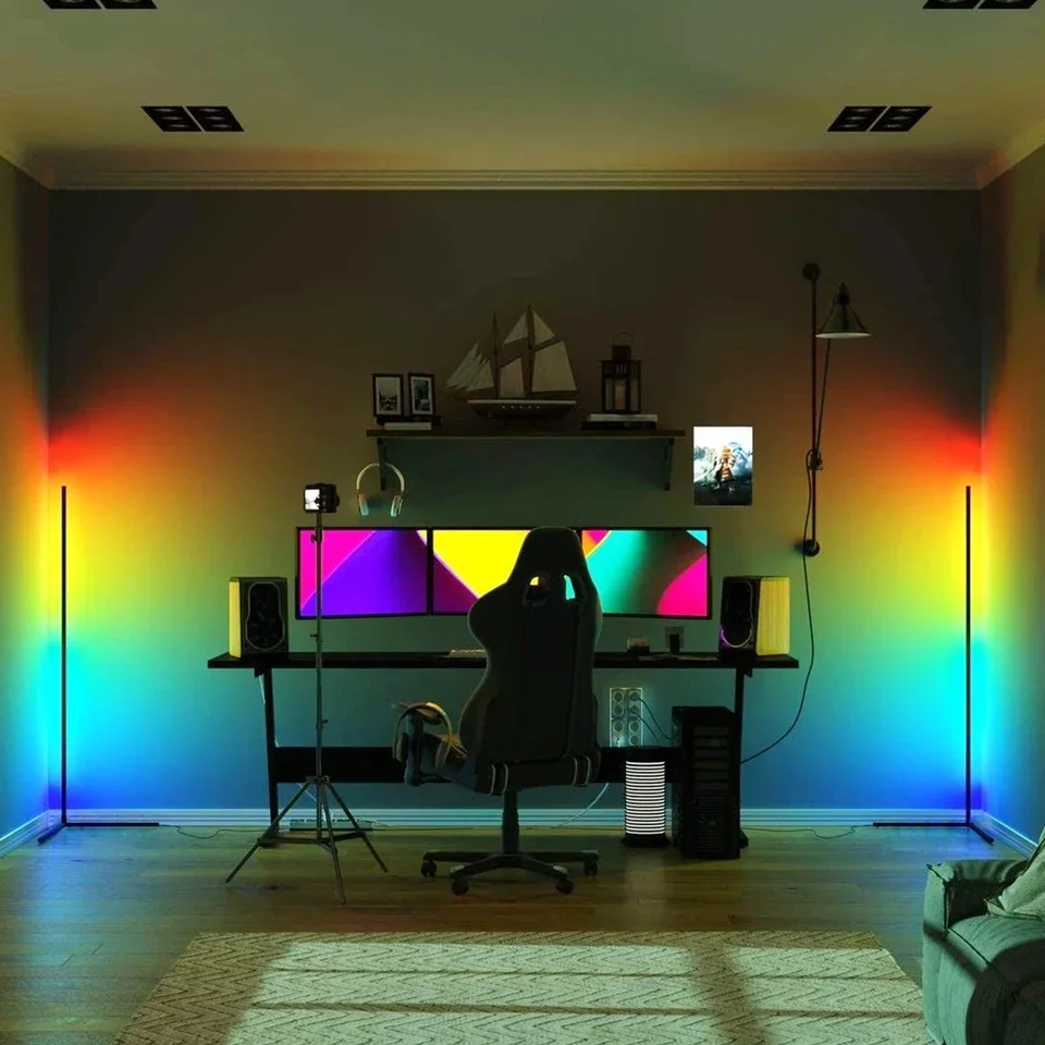 Led Corner Floor Lamps New RGBWW With Remote Control Rgb Standing Lamp Smart Angle Light For Living Room Indoor Bedside Lighting
Led Corner Floor Lamps New RGBWW With Remote Control Rgb Standing Lamp Smart Angle Light For Living Room Indoor Bedside Lighting