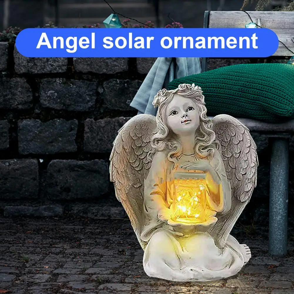 Weather Resistance Cute Solar Lamp Garden Sculpture Resin Guardian Angel Statue Exquisite for Backyard
Weather Resistance Cute Solar Lamp Garden Sculpture Resin Guardian Angel Statue Exquisite for Backyard