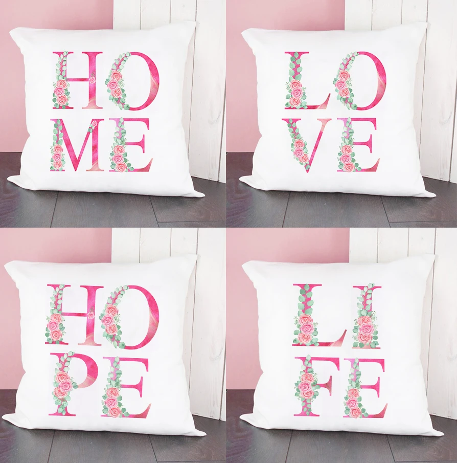 Floral MonogramThrow Pillows Case Letter Home Love Cushion Cover Throw Pillows Couch Cojines Decorativos Para Sofa Home Decor
Floral MonogramThrow Pillows Case Letter Home Love Cushion Cover Throw Pillows Couch Cojines Decorativos Para Sofa Home Decor