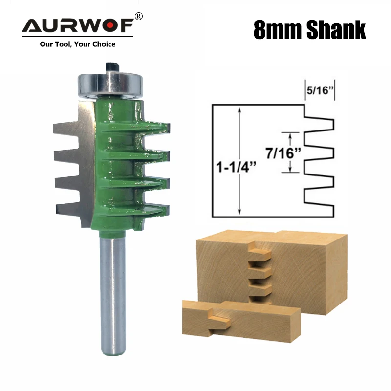 8mm Shank Finger Joint Router Bit Glue Milling Cutter for Wood Tenon Woodwork Cone Tenon Milling Tenoning Machine Tools MC02003A
8mm Shank Finger Joint Router Bit Glue Milling Cutter for Wood Tenon Woodwork Cone Tenon Milling Tenoning Machine Tools MC02003A