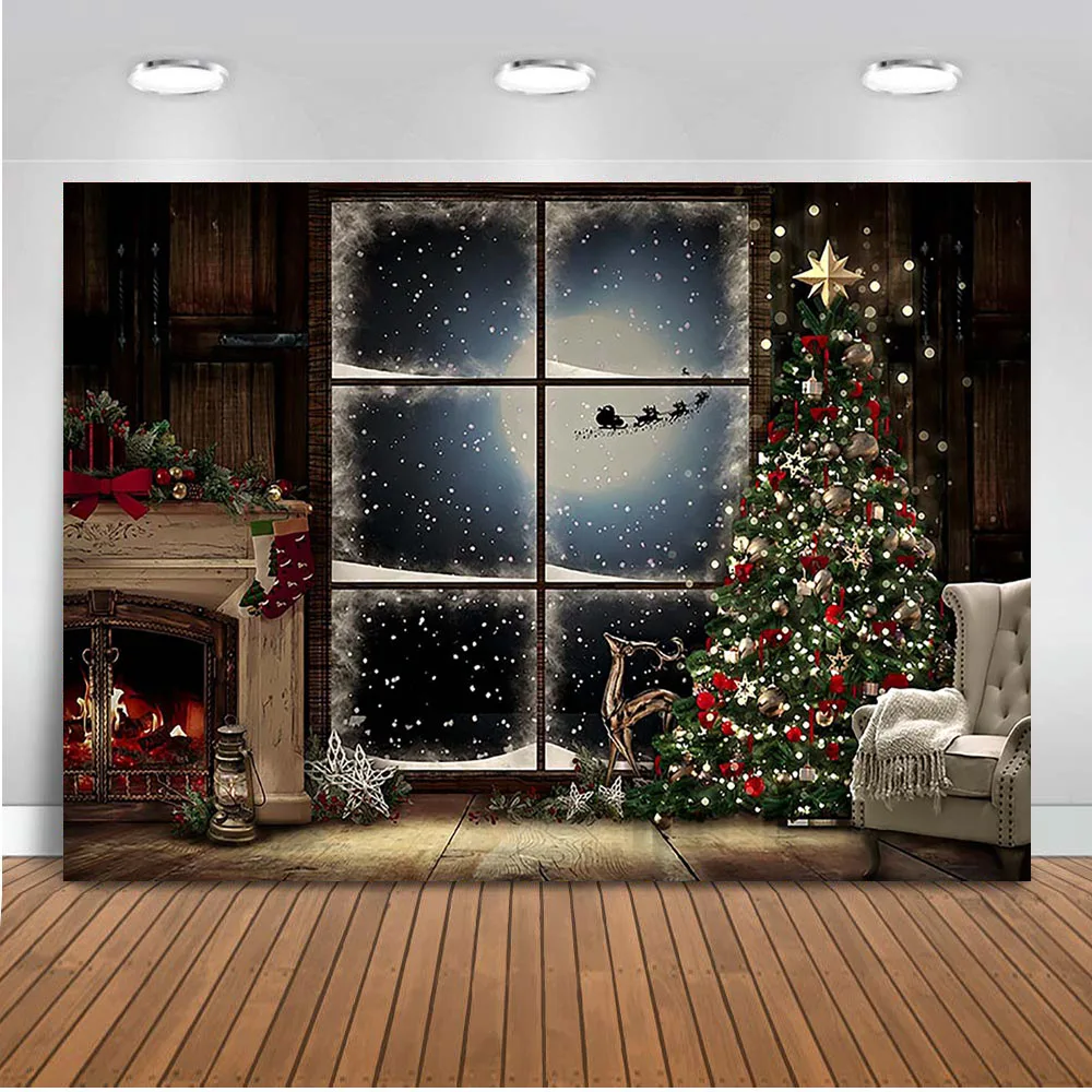 Christmas windows backdrop for photography light moon background for photo studio christmas tree family party decor Santa Claus
Christmas windows backdrop for photography light moon background for photo studio christmas tree family party decor Santa Claus