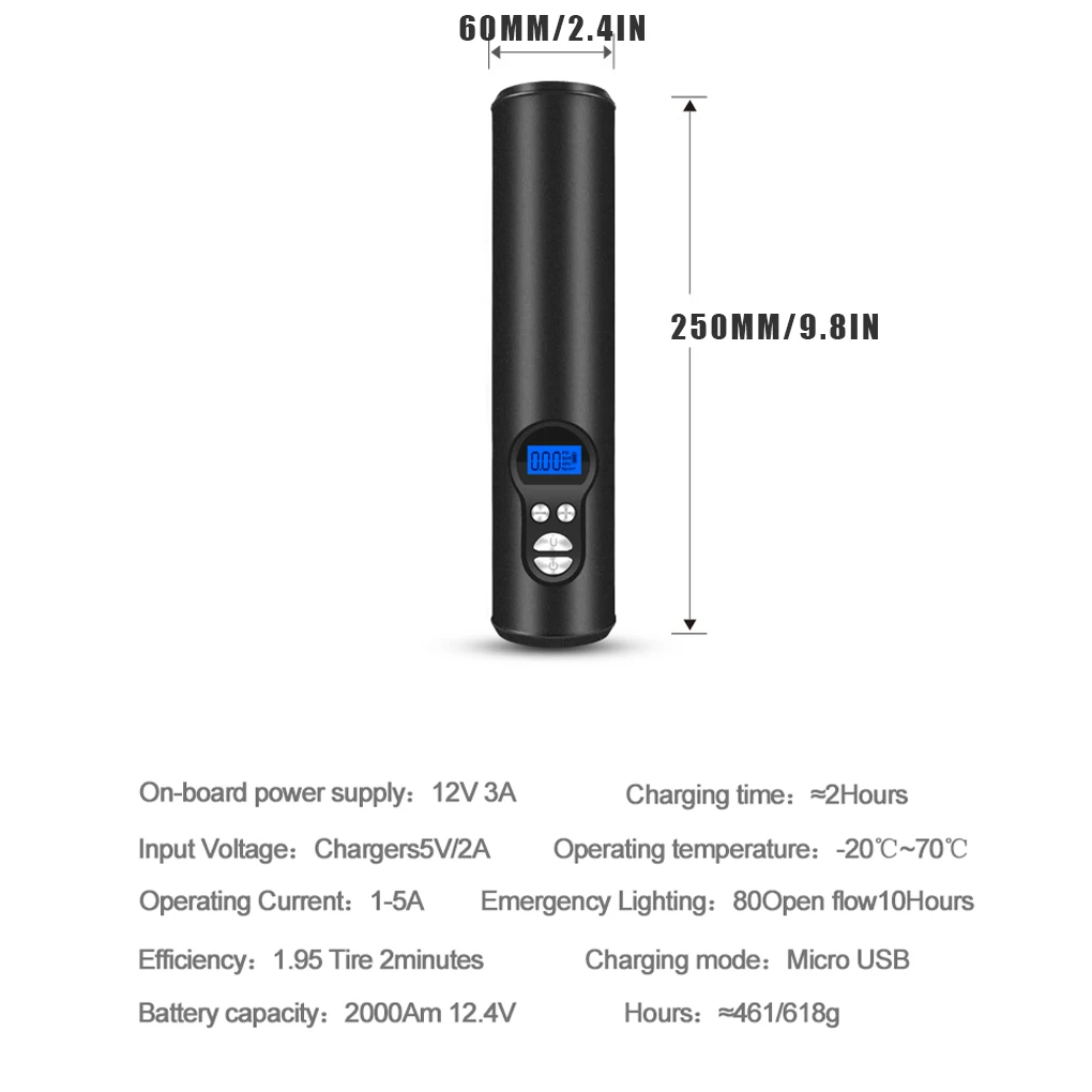 Electric Bicycle Pump Car Tyre Inflator High Pressure Portable Air Pump for Balls 150psi Bicycle Accessories
Electric Bicycle Pump Car Tyre Inflator High Pressure Portable Air Pump for Balls 150psi Bicycle Accessories