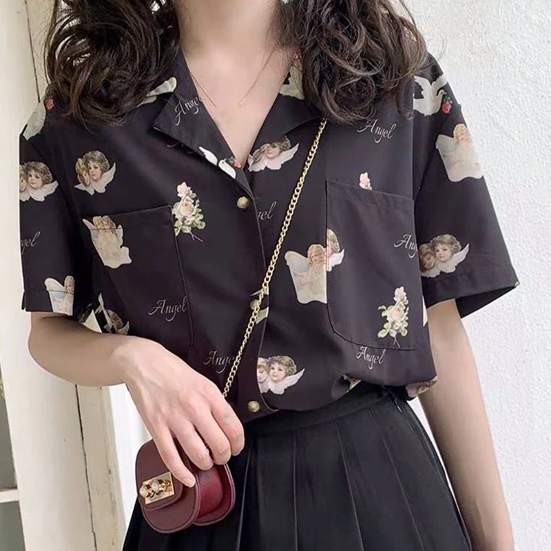 EFINNY Chiffon Blouses Female Hawaiian Fashion Floral Short Sleeve Shirts Ladies Summer Loose Tops New
EFINNY Chiffon Blouses Female Hawaiian Fashion Floral Short Sleeve Shirts Ladies Summer Loose Tops New