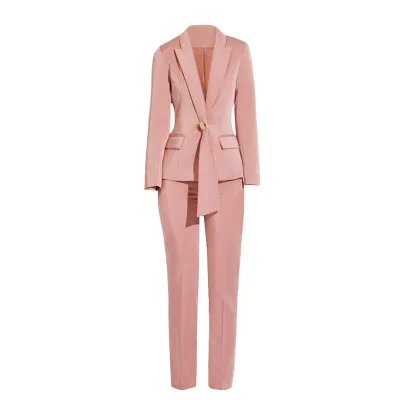 High-end pink business suit suit female Plus size summer New high quality temperament slim casual jacket + pants Two-piece Sets
High-end pink business suit suit female Plus size summer New high quality temperament slim casual jacket + pants Two-piece Sets