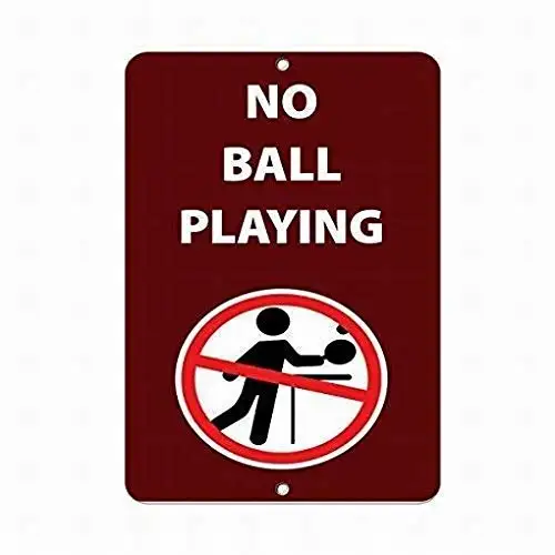 No Ball Playing Activity Sign Park Signs Park Prohibition Sign Tin Warning Sign 12x16
No Ball Playing Activity Sign Park Signs Park Prohibition Sign Tin Warning Sign 12x16