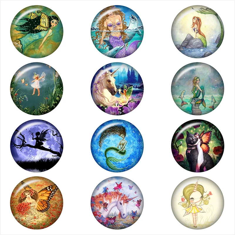 Glass Snap Button Jewelry Mermaid Elf Girls For DIY 18MM Button Snap Bracelet Necklace Jewelry
Glass Snap Button Jewelry Mermaid Elf Girls For DIY 18MM Button Snap Bracelet Necklace Jewelry