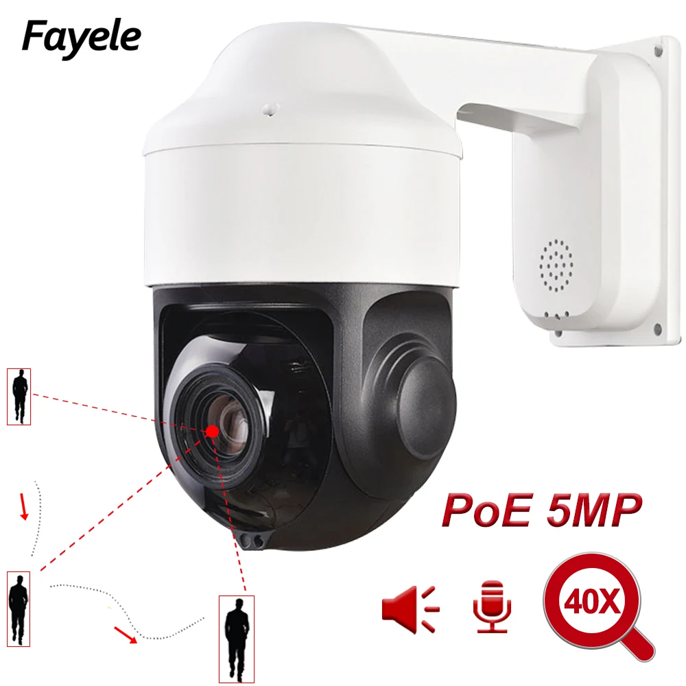POE 5MP Auto Tracking PTZ Camera Starlight 40X Zoom 2 way Audio Voice Alarm Defense AI Speed Dome IP Camera IR 200M P2P
POE 5MP Auto Tracking PTZ Camera Starlight 40X Zoom 2 way Audio Voice Alarm Defense AI Speed Dome IP Camera IR 200M P2P