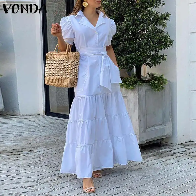 VONDA Women Summer Dress 2021 Summer Solid Short Sleeve Party Shirt Dresses Femme Bohemian Vestidos Oversized Loose Sundress
VONDA Women Summer Dress 2021 Summer Solid Short Sleeve Party Shirt Dresses Femme Bohemian Vestidos Oversized Loose Sundress