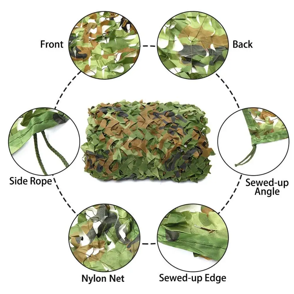 3X5M 3X8M 3X10M 4X6M Reinforced Camouflage Net Swimming Pool Beach Gazebo Garden Sun Shelter Camo Canvas Netting 10 Colors
3X5M 3X8M 3X10M 4X6M Reinforced Camouflage Net Swimming Pool Beach Gazebo Garden Sun Shelter Camo Canvas Netting 10 Colors