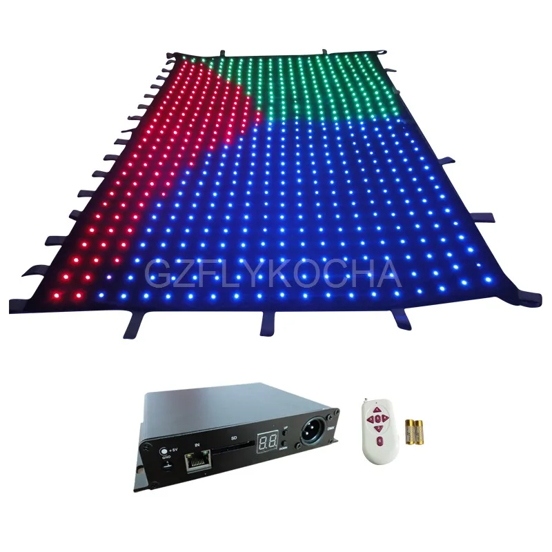 Free shipping P100 2X3M Full color led video wall curtain | Лампы и освещение