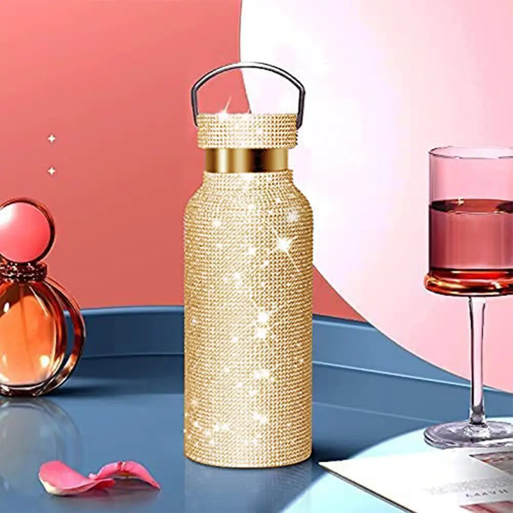 Trendy Portable Diamond Water Cup Rhinestone Shiny Bottle Diamond Hot Water Bottle Coffee Bottle
Trendy Portable Diamond Water Cup Rhinestone Shiny Bottle Diamond Hot Water Bottle Coffee Bottle