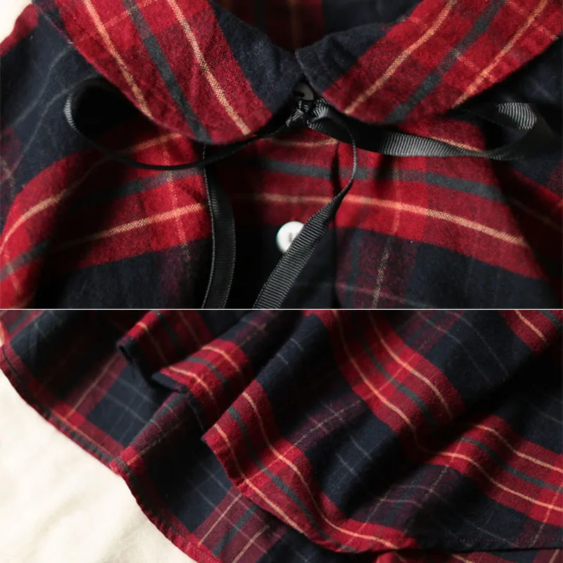 NINI WONDERLAND 2021 Spring Plaid Cotton Vintage Long Shirt Women Lace Up Cardigan Shirts Female Checked Casual Loose Shirt Coat
NINI WONDERLAND 2021 Spring Plaid Cotton Vintage Long Shirt Women Lace Up Cardigan Shirts Female Checked Casual Loose Shirt Coat