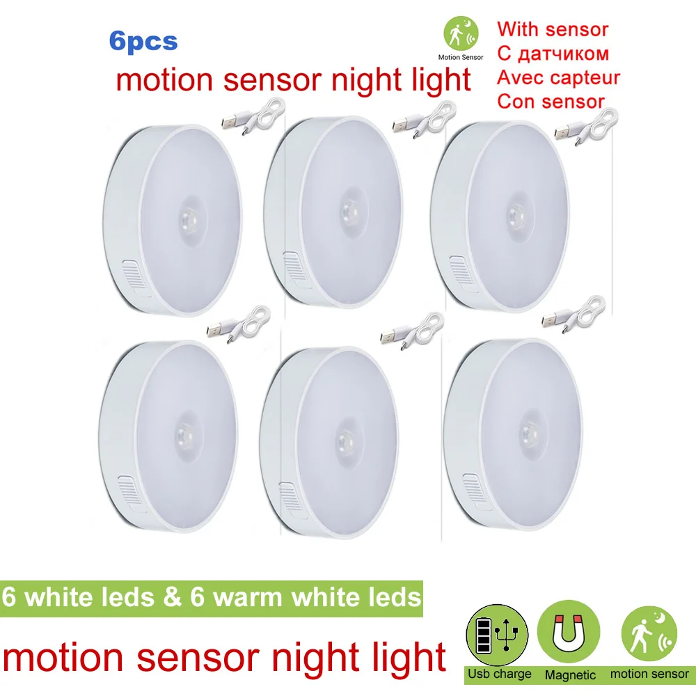 2-6pcs Wireless PIR Motion Sensor Night For Garden Patio Emergency Security Lighting usb charged led cabinet lamp night light wa
2-6pcs Wireless PIR Motion Sensor Night For Garden Patio Emergency Security Lighting usb charged led cabinet lamp night light wa