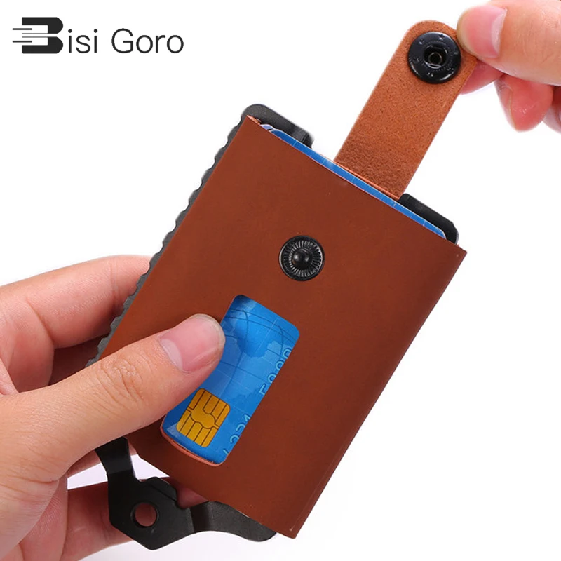BISI GORO Смарт бумажники RFID кредитной карты держатель для карт сумочка денег на