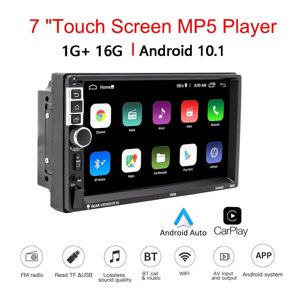 7-дюймовый автомобильный GPS мультимедийный радиоприемник Android 10,1 Carplay 2 Din стерео видеоплеер для Nissan Hyundai Kia Toyota CR-V с камерой
7-дюймовый автомобильный GPS мультимедийный радиоприемник Android 10,1 Carplay 2 Din стерео видеоплеер для Nissan Hyundai Kia Toyota CR-V с камерой